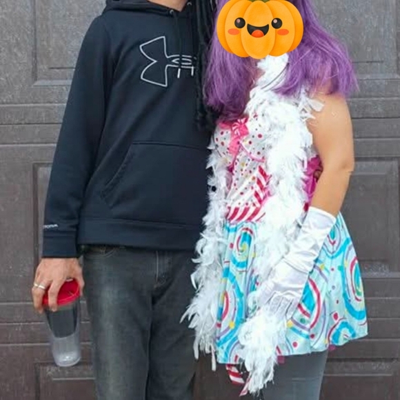 Candy Lollipop Peppermint Womens Halloween Dress Juniors Large 13 15 Colorful - Picture 14 of 14